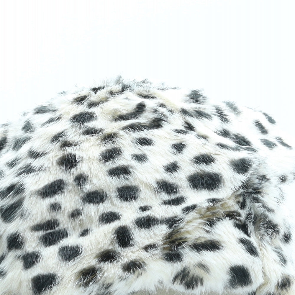 River Island Womens Beige Animal Print Acrylic Cossack One Size - Leopard Pattern