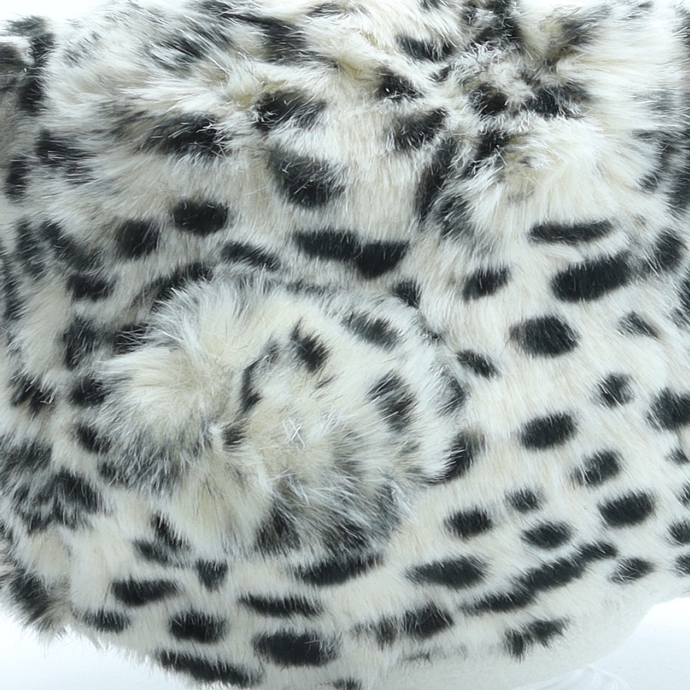 River Island Womens Beige Animal Print Acrylic Cossack One Size - Leopard Pattern