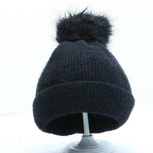 George Womens Black Acrylic Winter Hat One Size