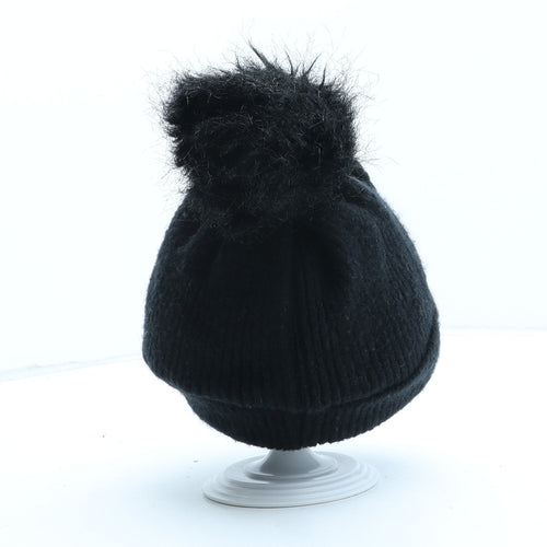 George Womens Black Acrylic Winter Hat One Size