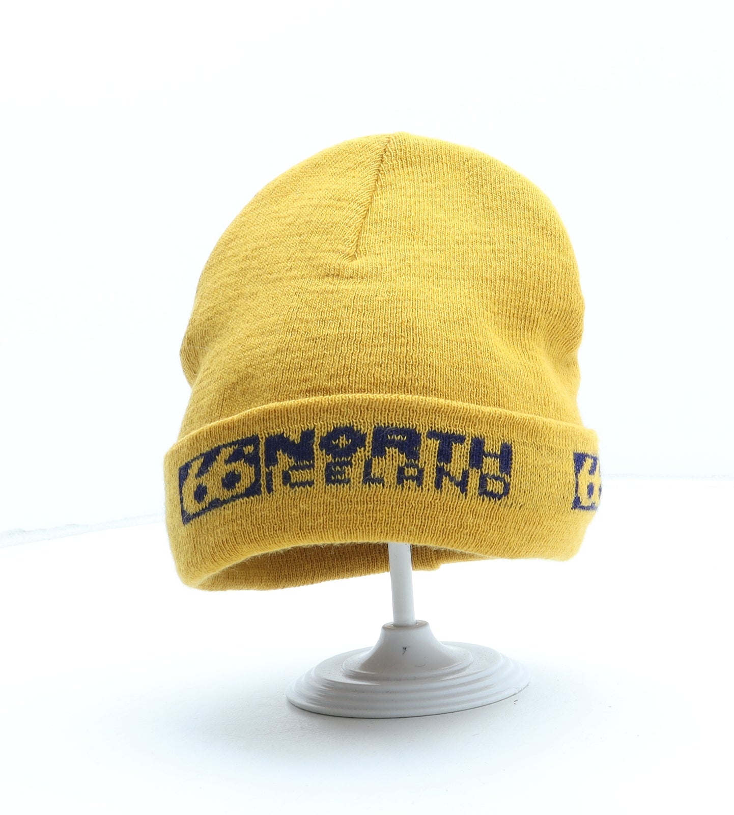 66 North Iceland Womens Yellow Acrylic Beanie One Size