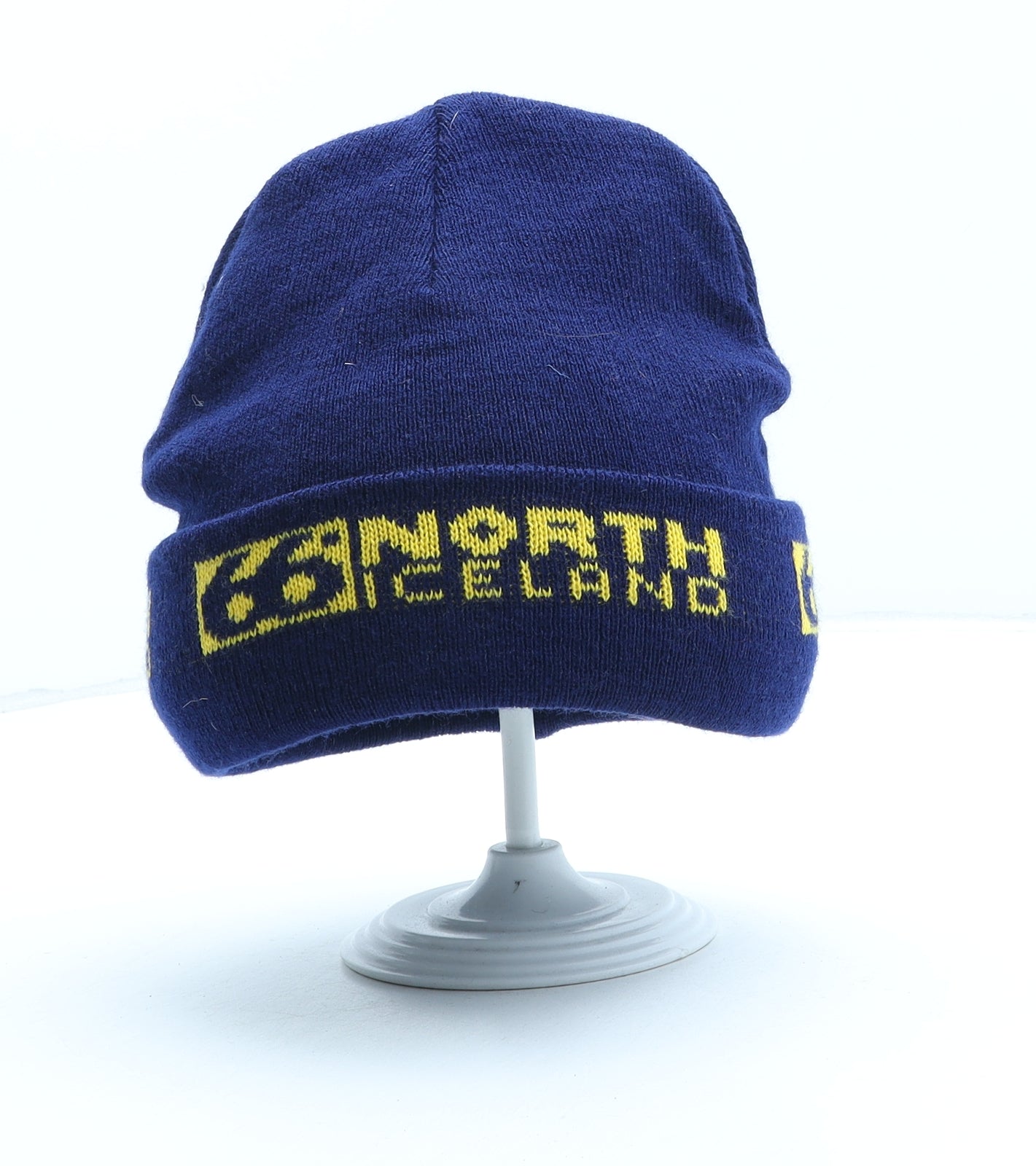 66 North Iceland Mens Blue Acrylic Beanie One Size