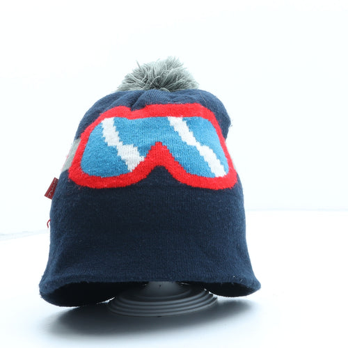 Preworn Boys Blue Acrylic Winter Hat One Size - Goggles