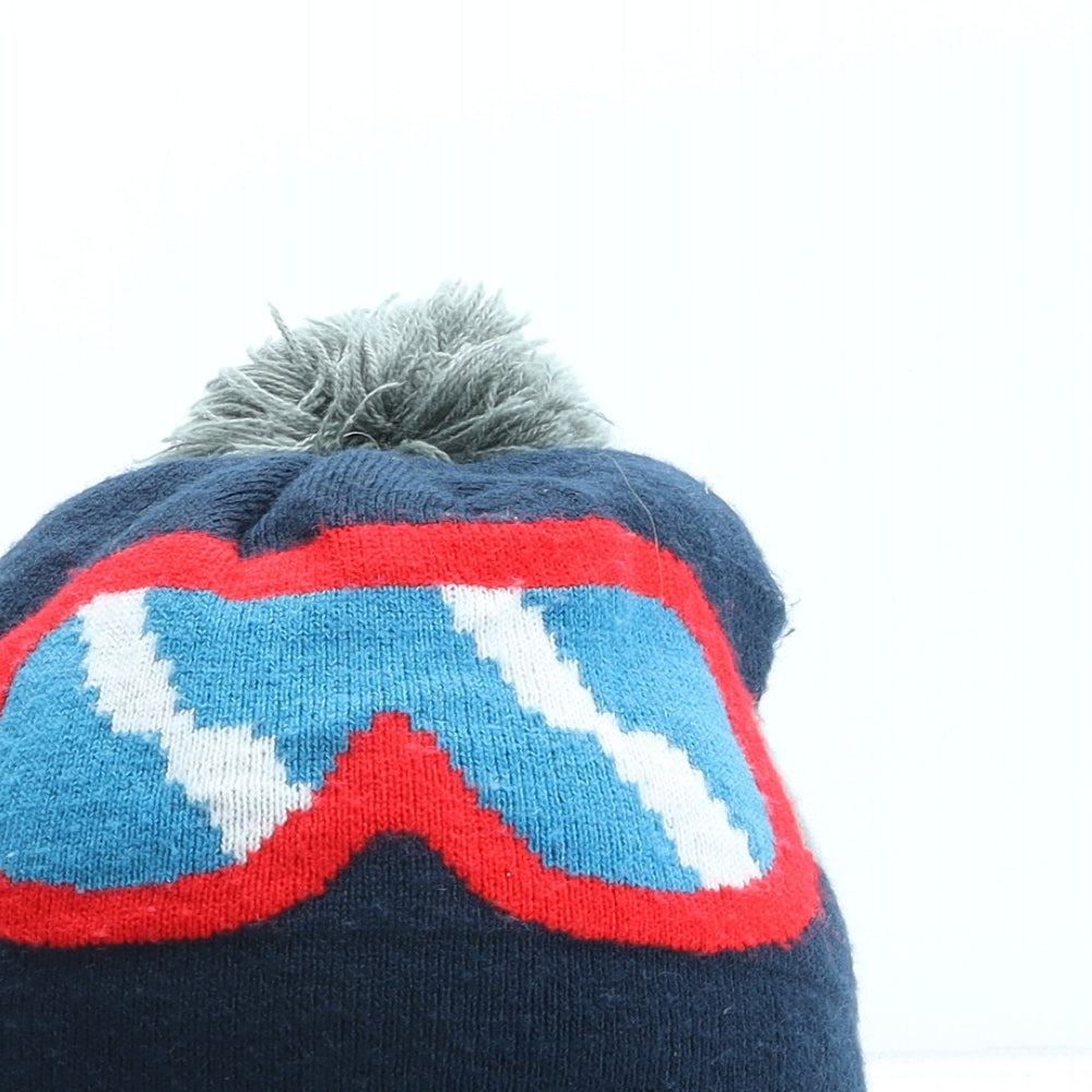 Preworn Boys Blue Acrylic Winter Hat One Size - Goggles