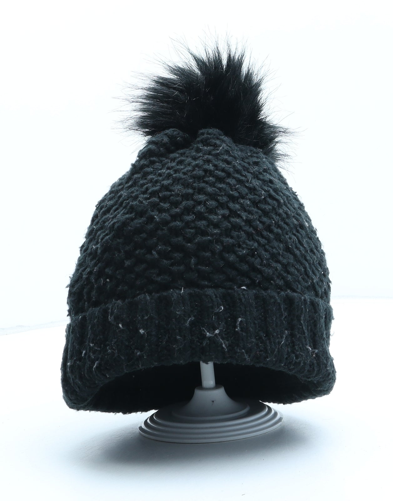 George Womens Black Acrylic Winter Hat One Size