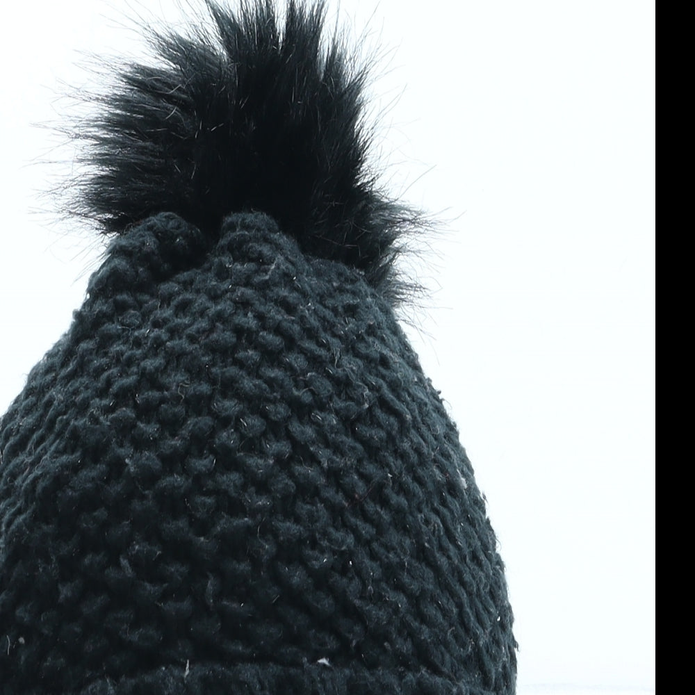 George Womens Black Acrylic Winter Hat One Size