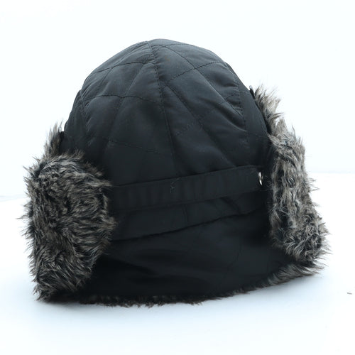 George Womens Black Nylon Winter Hat Size S