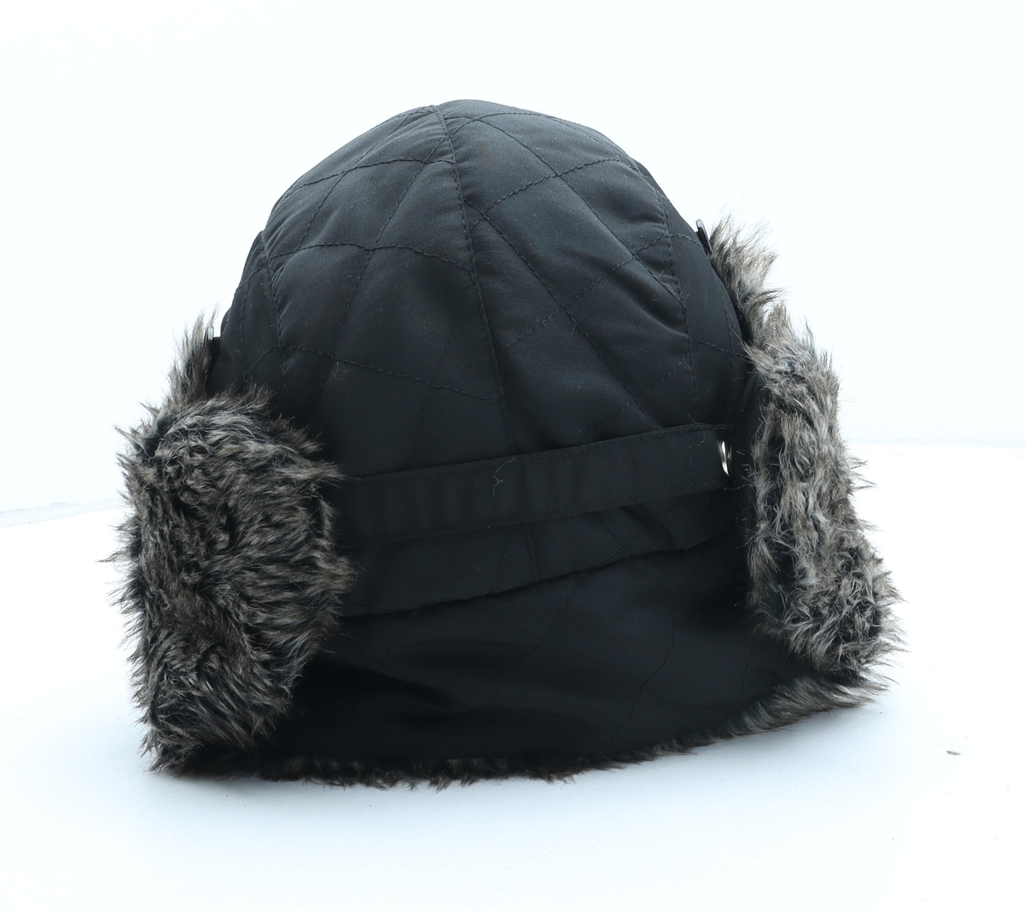 George Womens Black Nylon Winter Hat Size S