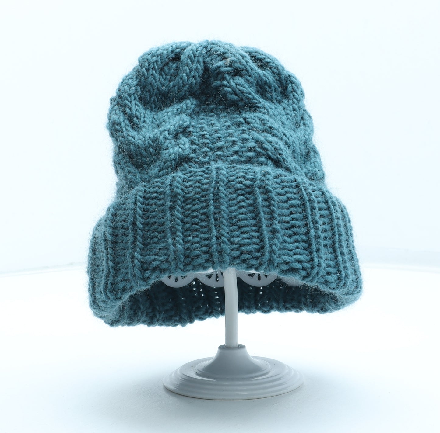 Preworn Womens Blue Acrylic Winter Hat One Size