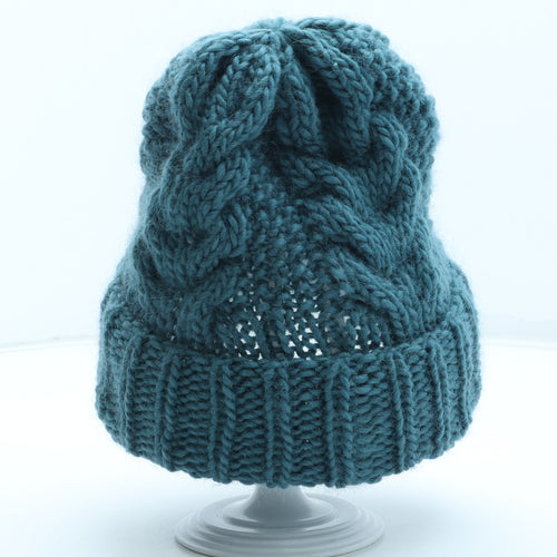 Preworn Womens Blue Acrylic Winter Hat One Size