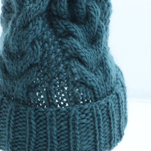 Preworn Womens Blue Acrylic Winter Hat One Size