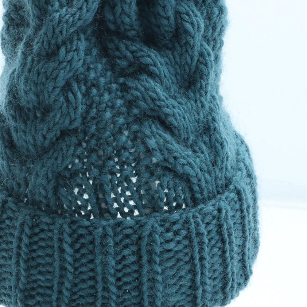 Preworn Womens Blue Acrylic Winter Hat One Size
