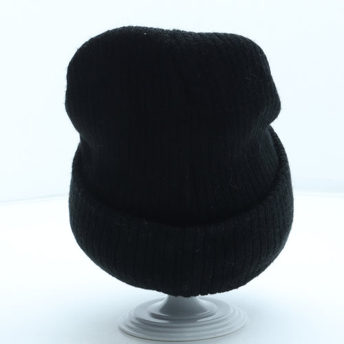 Preworn Womens Black Acrylic Beanie One Size - Diamond