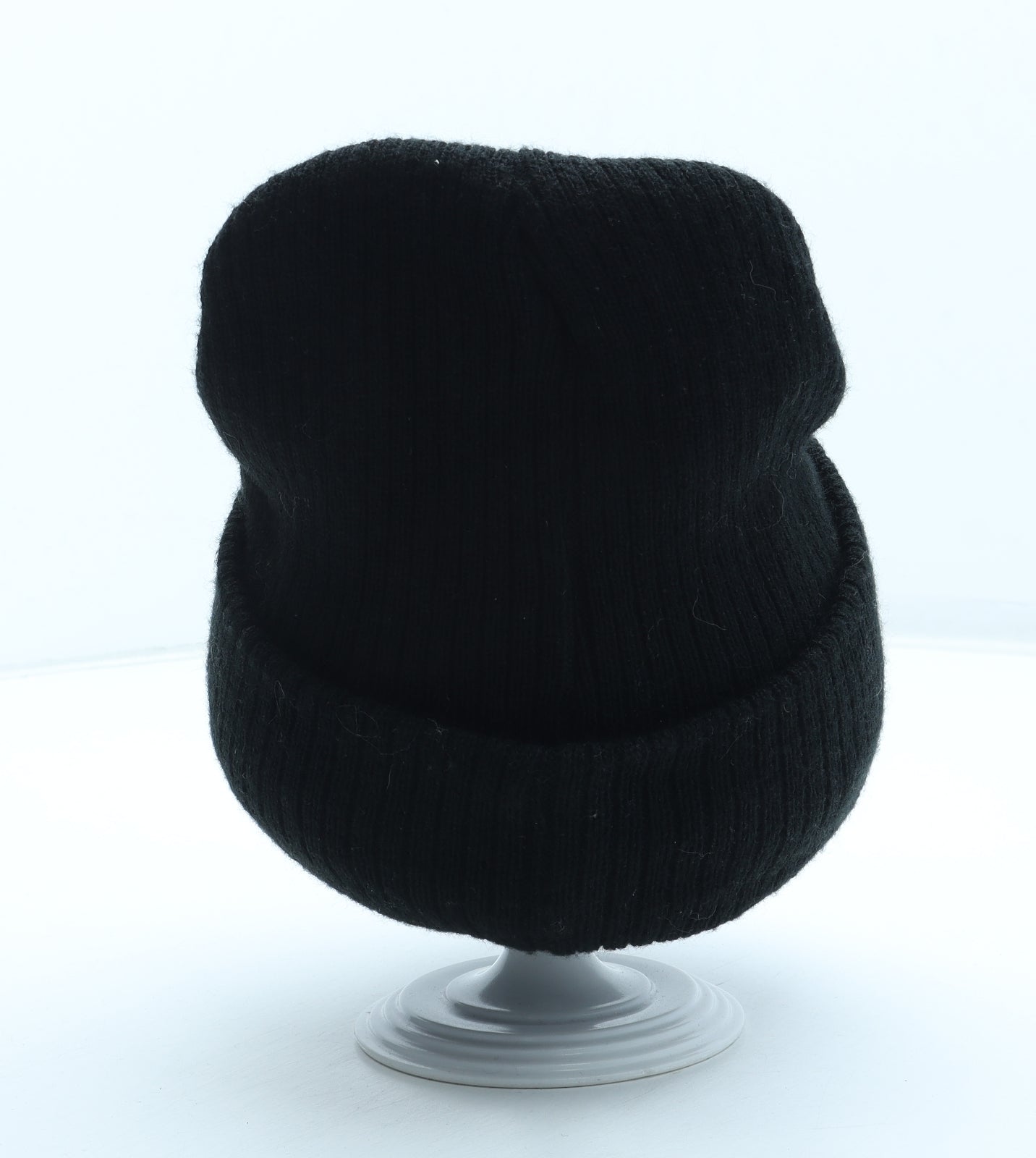 Preworn Womens Black Acrylic Beanie One Size - Diamond
