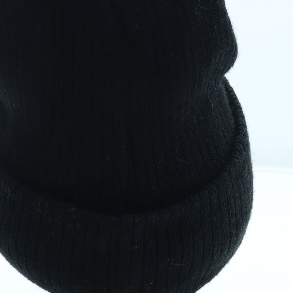 Preworn Womens Black Acrylic Beanie One Size - Diamond