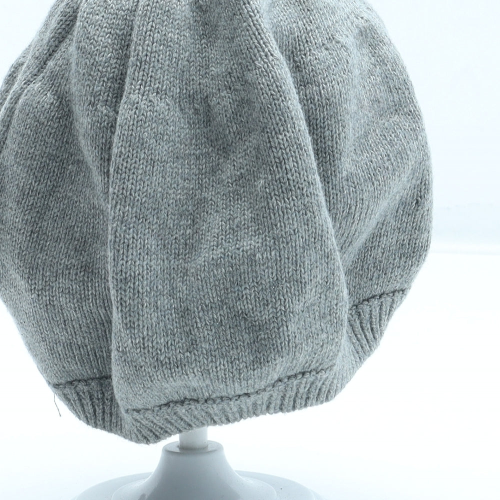 Preworn Girls Grey 100% Cotton Beanie Size S - Size 4 Years