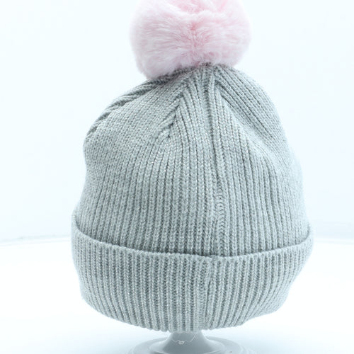 Primark Girls Grey Acrylic Bobble Hat Size M - LOL Dolls