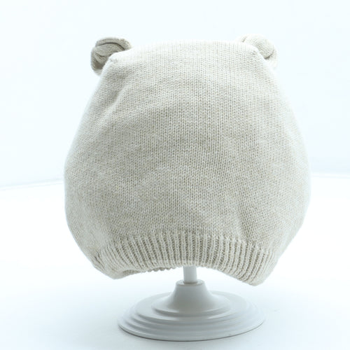 F&F Boys Beige Acrylic Balaclava Size S - Size 3-6 months
