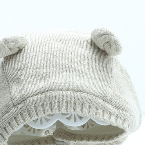 F&F Boys Beige Acrylic Balaclava Size S - Size 3-6 months