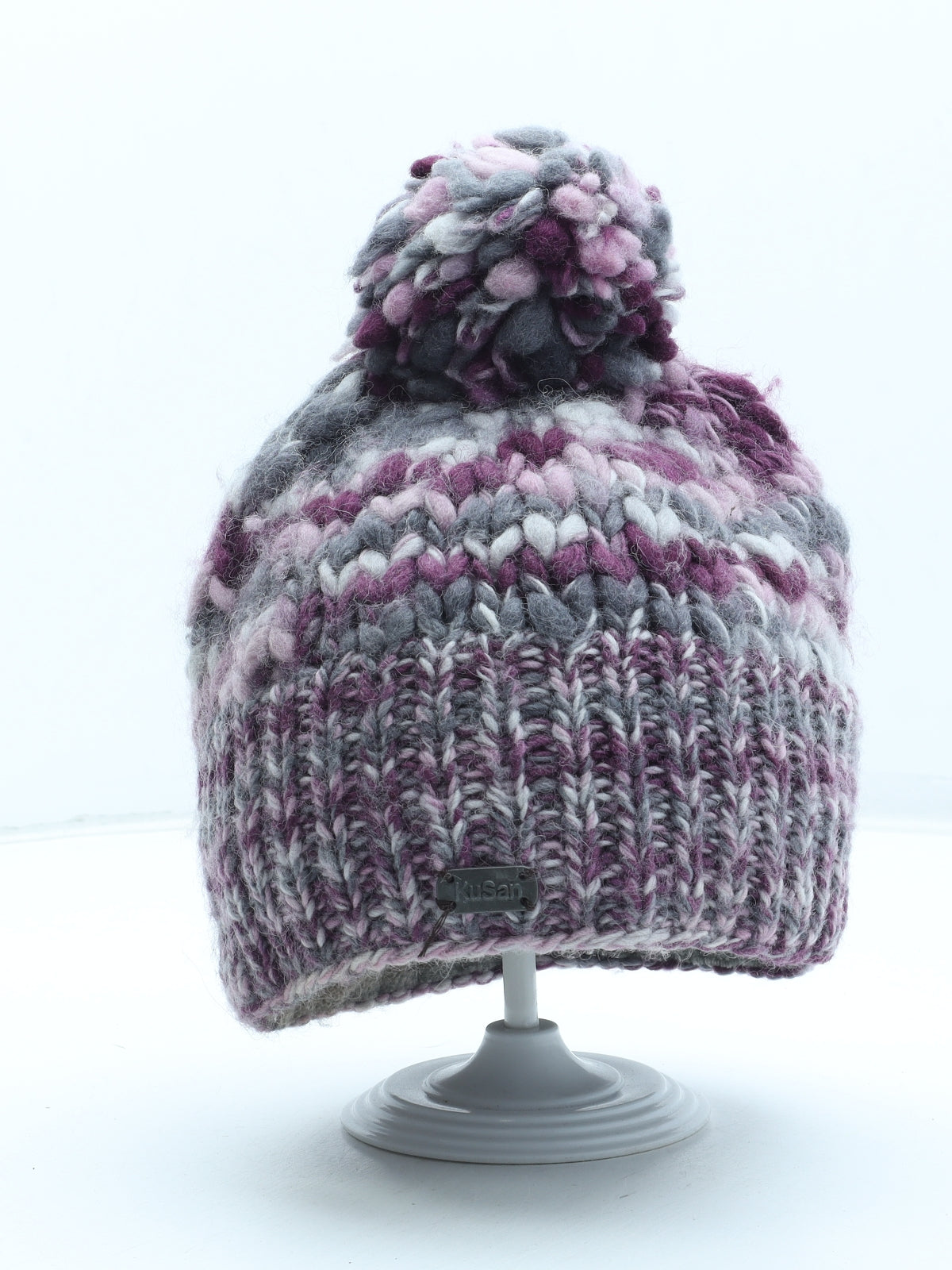 KuSan Womens Purple Acrylic Winter Hat One Size
