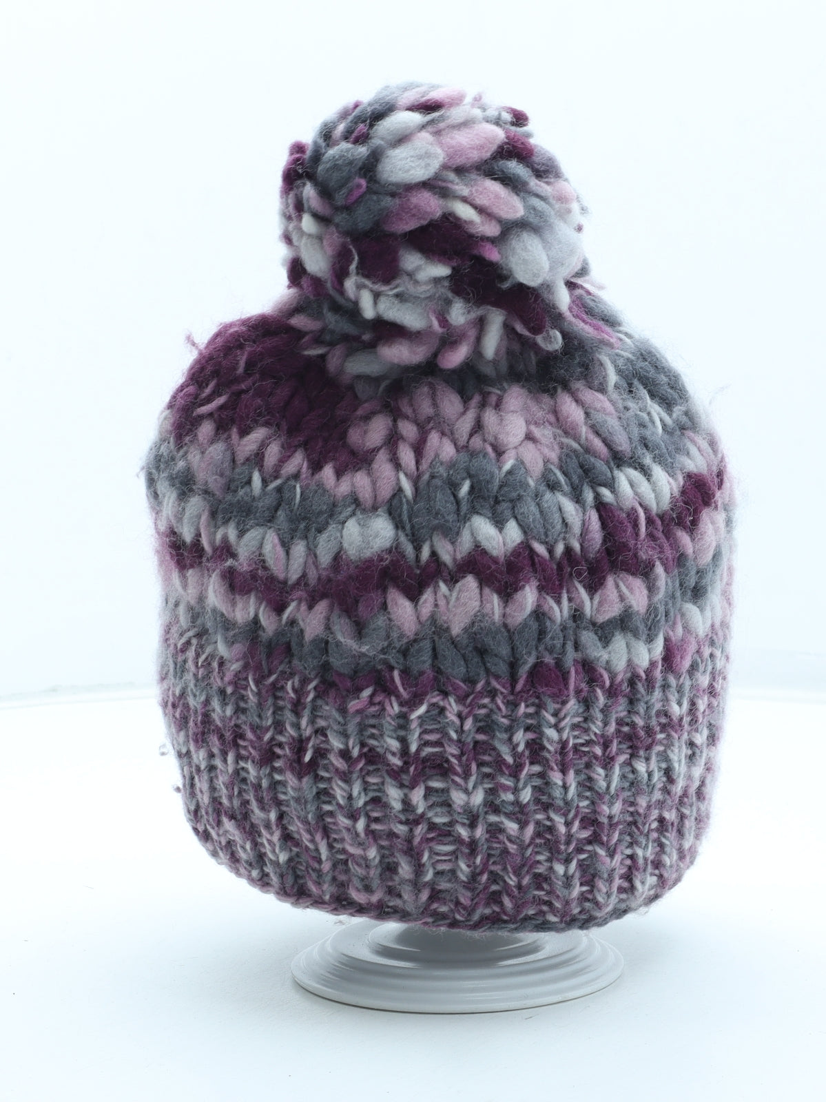 KuSan Womens Purple Acrylic Winter Hat One Size