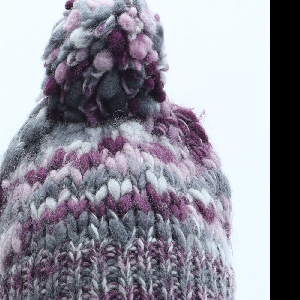 KuSan Womens Purple Acrylic Winter Hat One Size