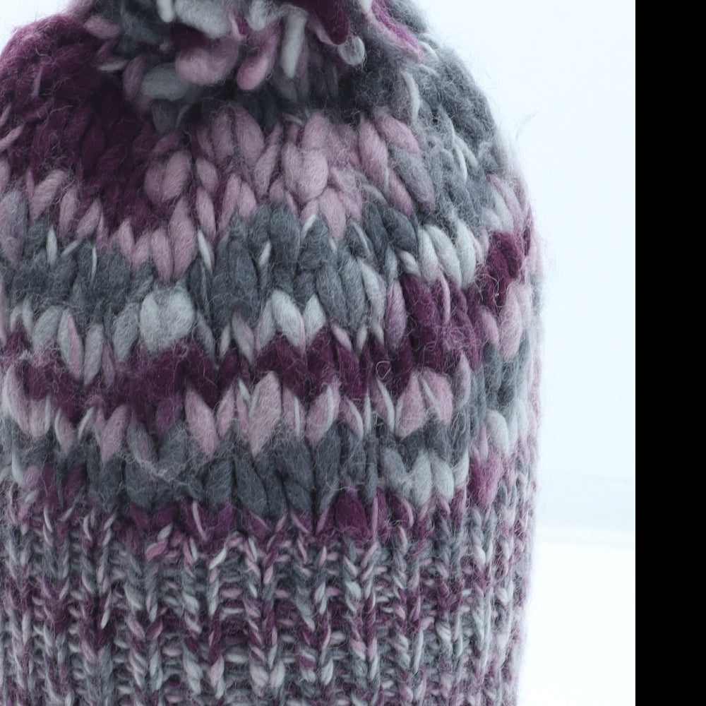 KuSan Womens Purple Acrylic Winter Hat One Size