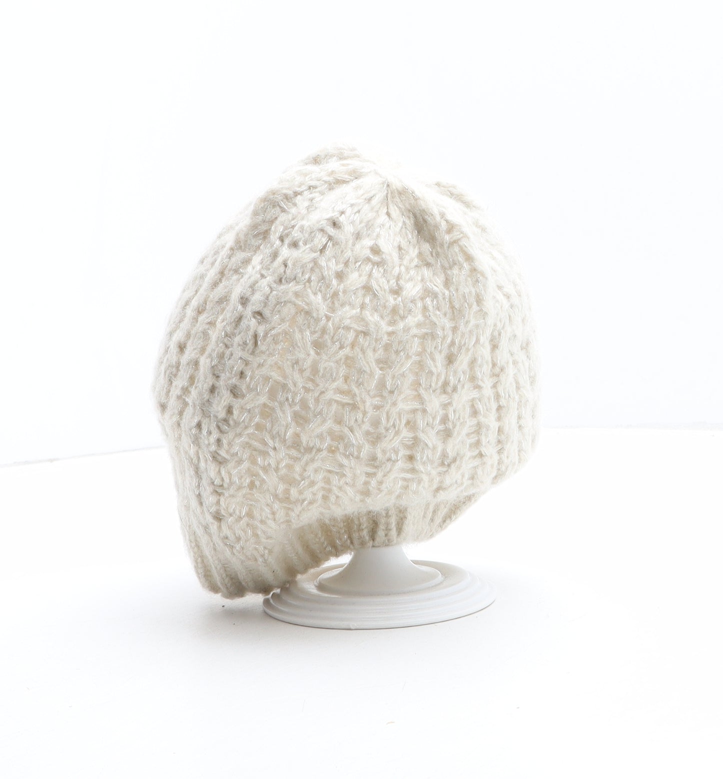 Atmosphere Womens Beige Acrylic Winter Hat One Size