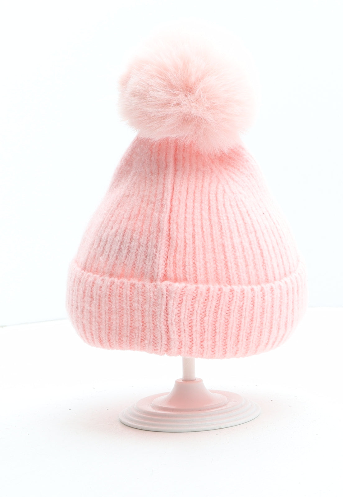 Primark Girls Pink Acrylic Winter Hat Size S