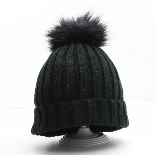 Primark Womens Black Acrylic Bobble Hat One Size
