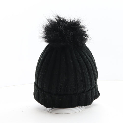 Primark Womens Black Acrylic Bobble Hat One Size