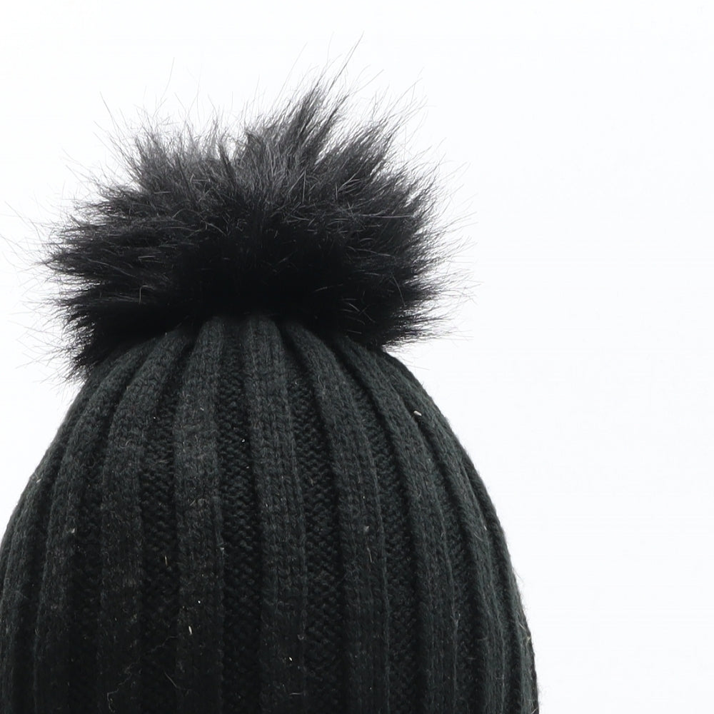 Primark Womens Black Acrylic Bobble Hat One Size