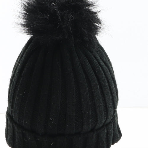 Primark Womens Black Acrylic Bobble Hat One Size