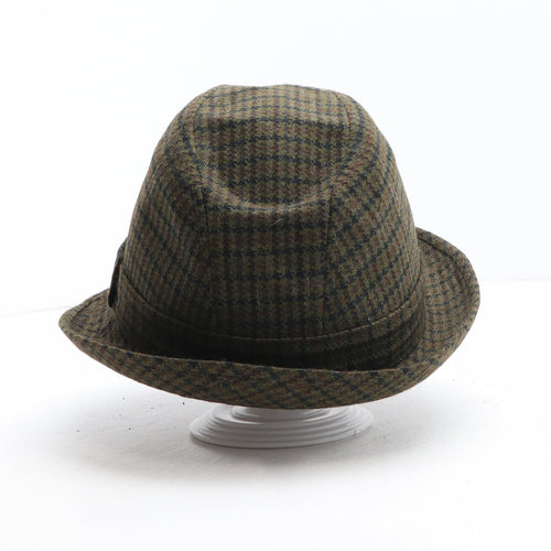 Dunn & Co Mens Green Plaid Acrylic Trilby One Size