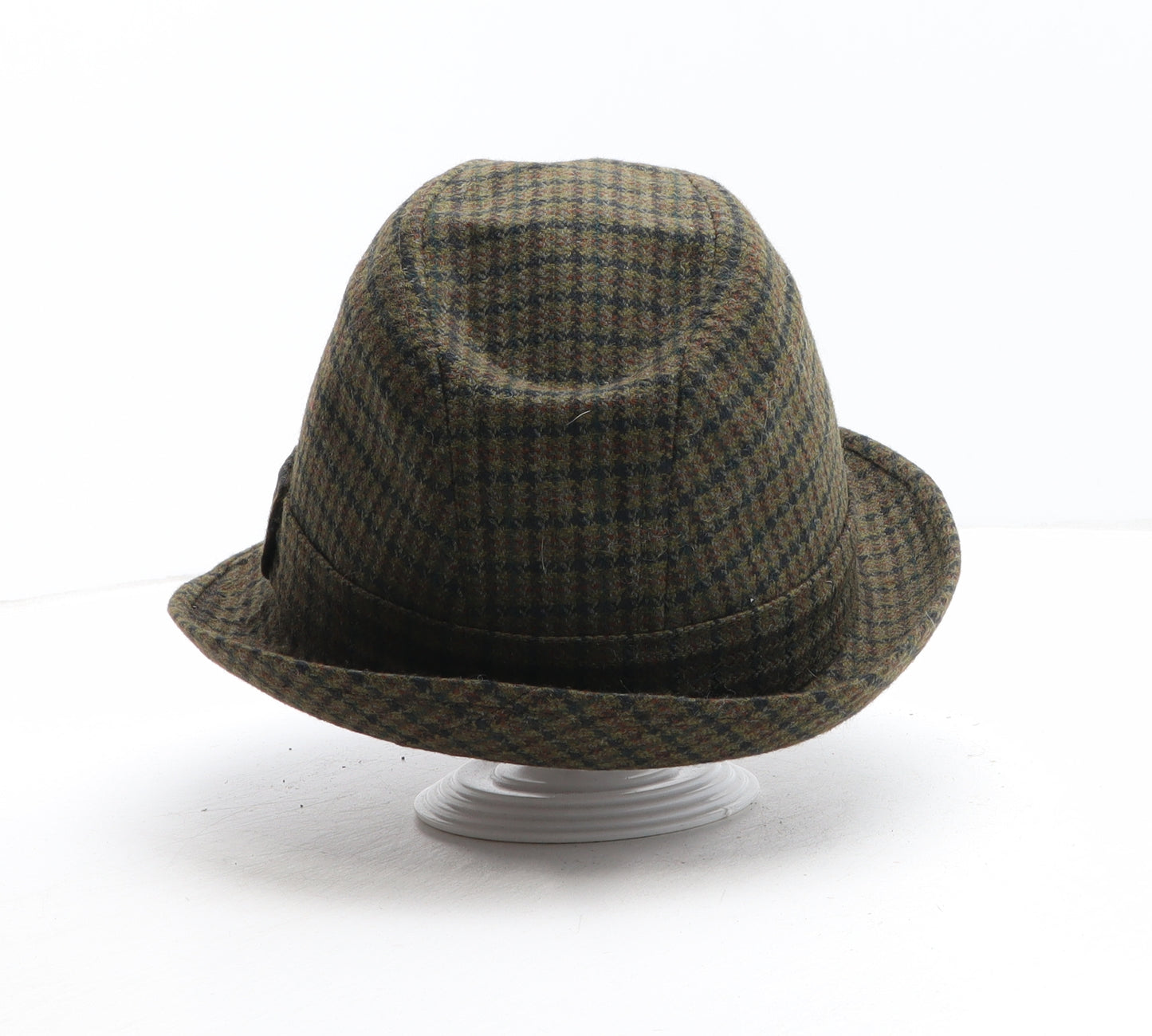 Dunn & Co Mens Green Plaid Acrylic Trilby One Size