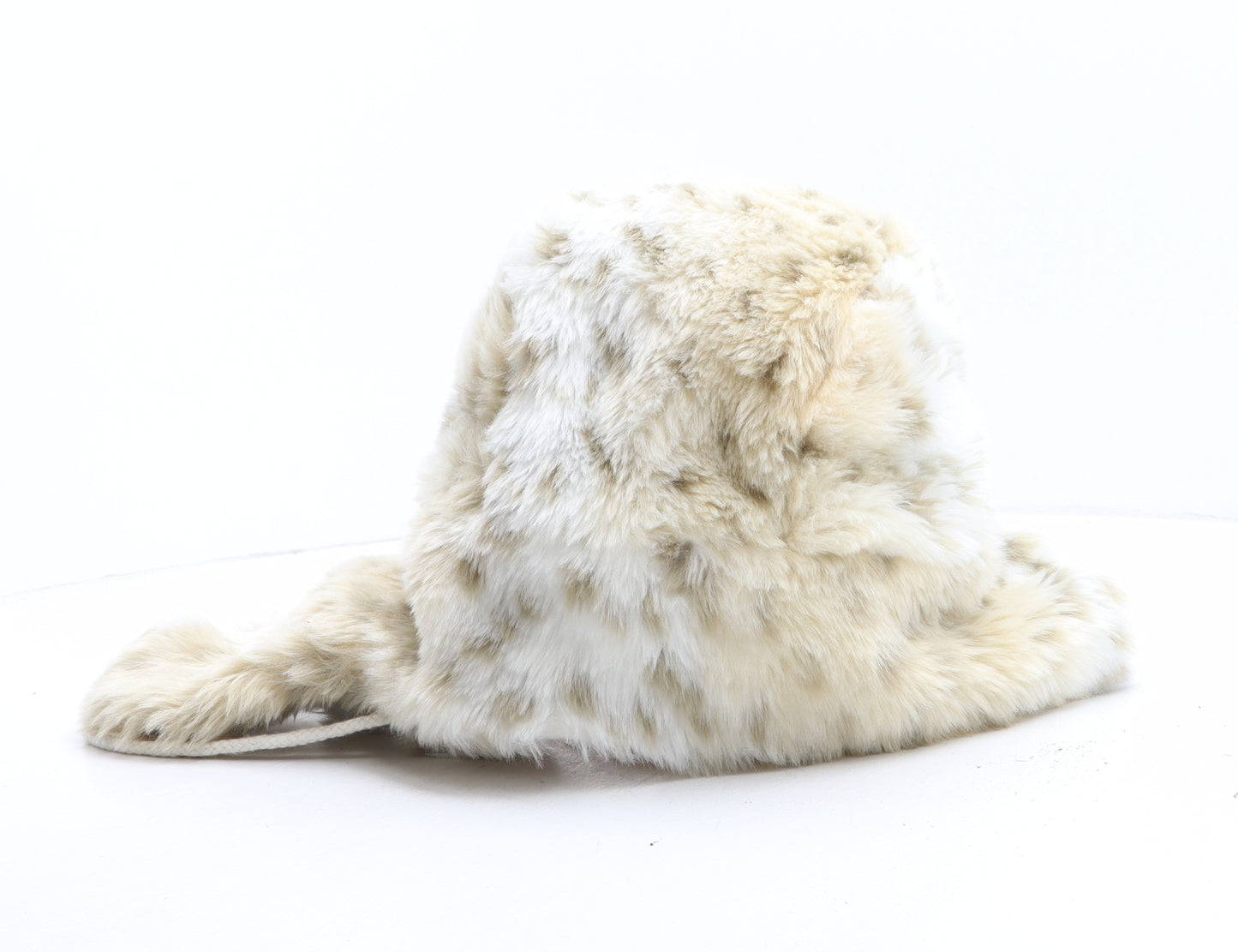 Marks and Spencer Womens Beige Animal Print Acrylic Trapper Hat One Size - Leopard Pattern