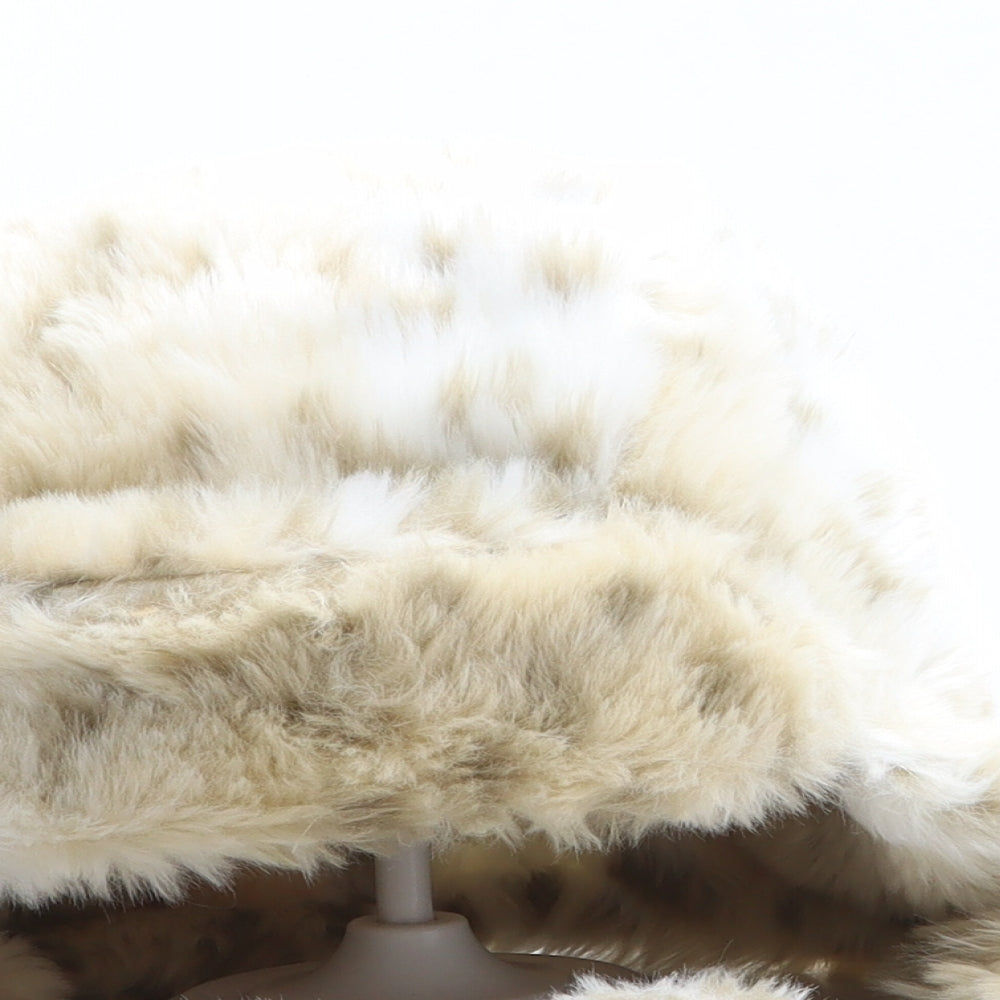 Marks and Spencer Womens Beige Animal Print Acrylic Trapper Hat One Size - Leopard Pattern