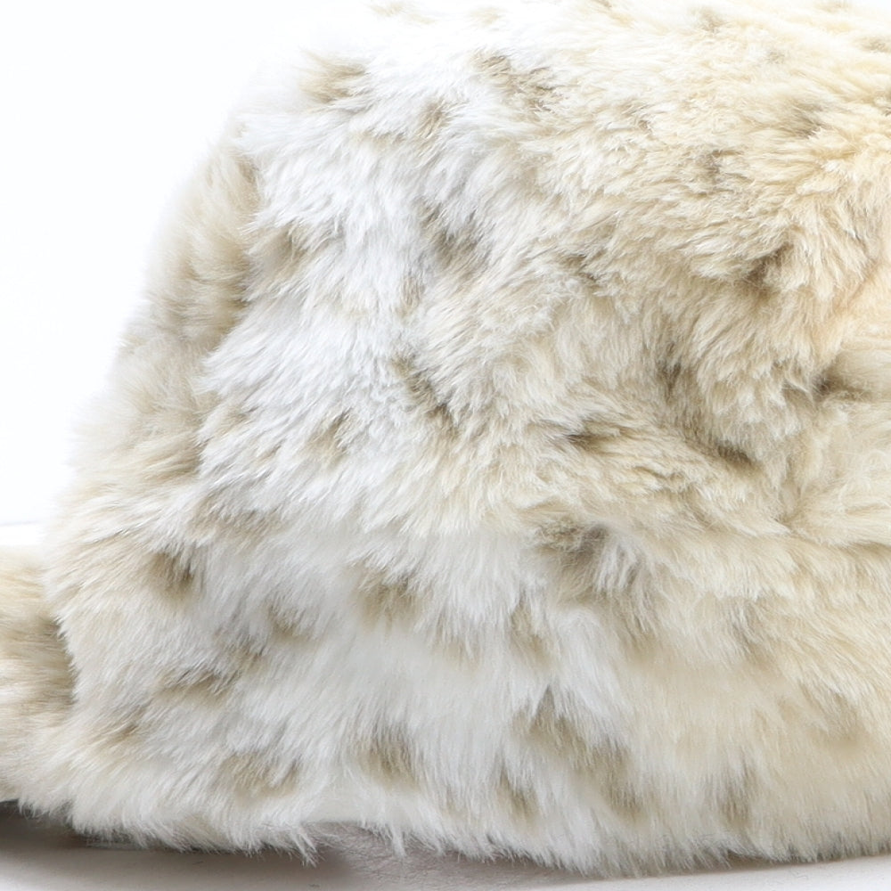 Marks and Spencer Womens Beige Animal Print Acrylic Trapper Hat One Size - Leopard Pattern