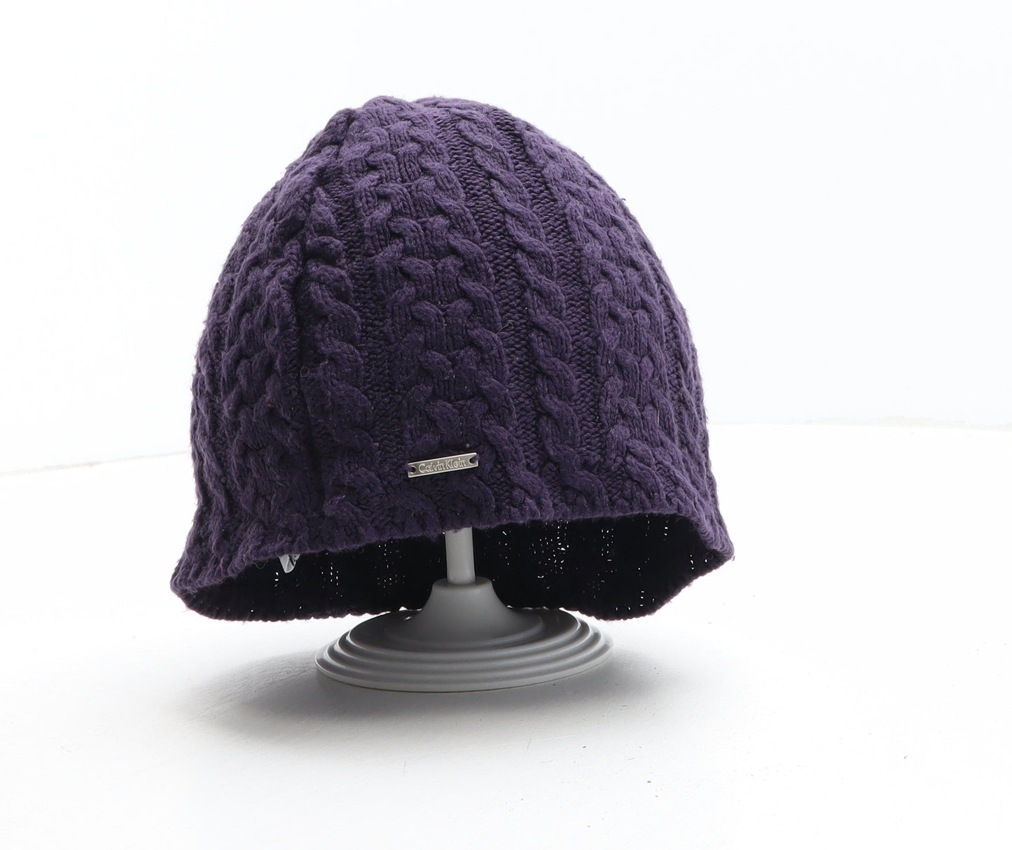 Calvin Klein Womens Purple Acrylic Winter Hat One Size