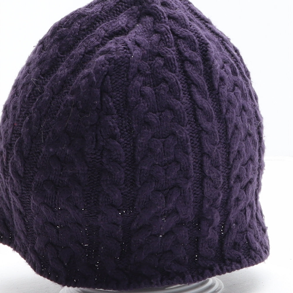 Calvin Klein Womens Purple Acrylic Winter Hat One Size