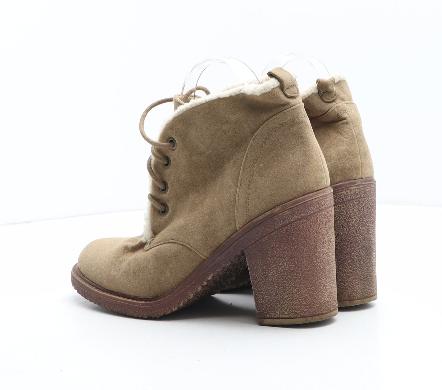 Fiore Womens Beige Synthetic Bootie Boot UK