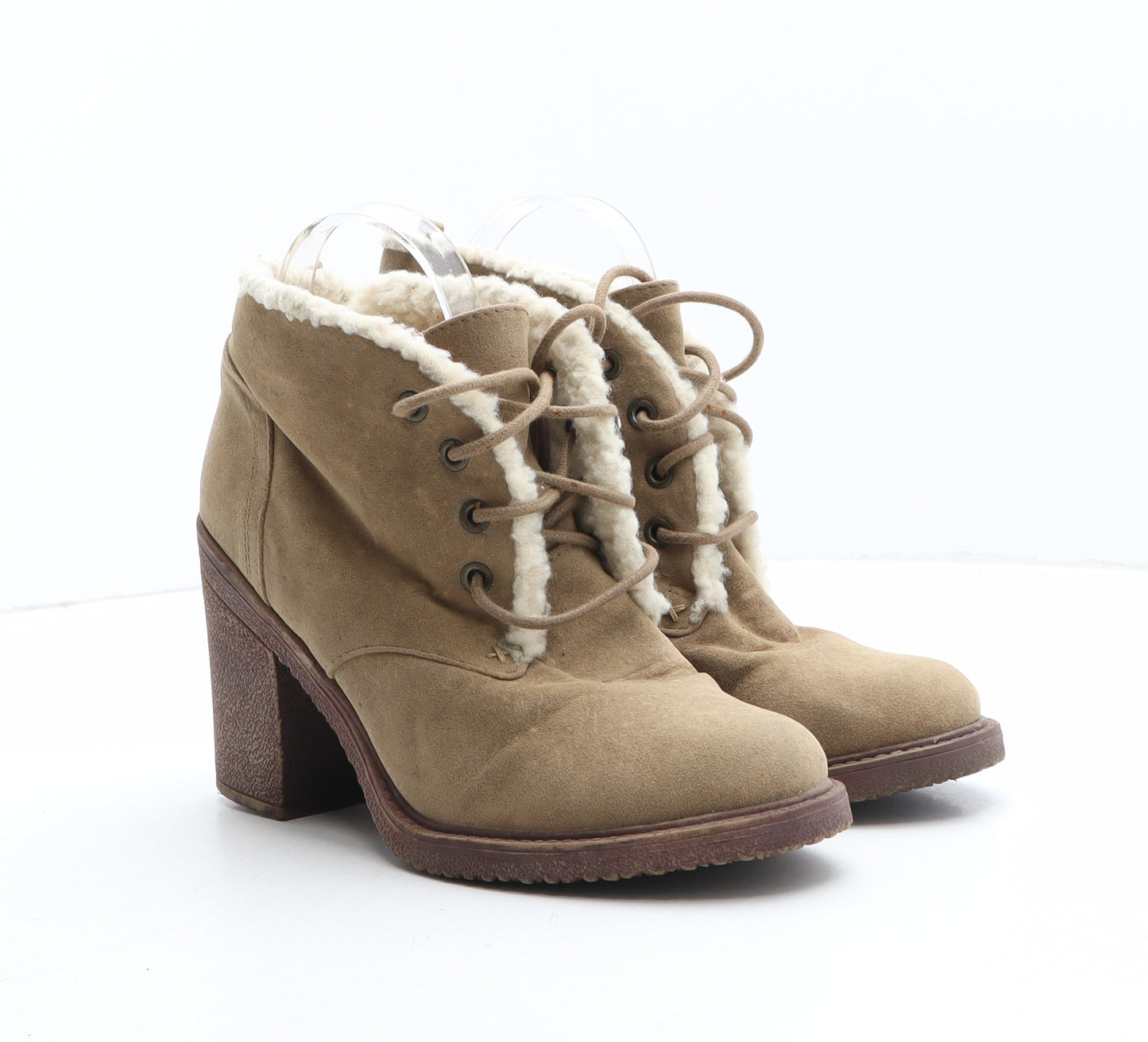 Fiore Womens Beige Synthetic Bootie Boot UK