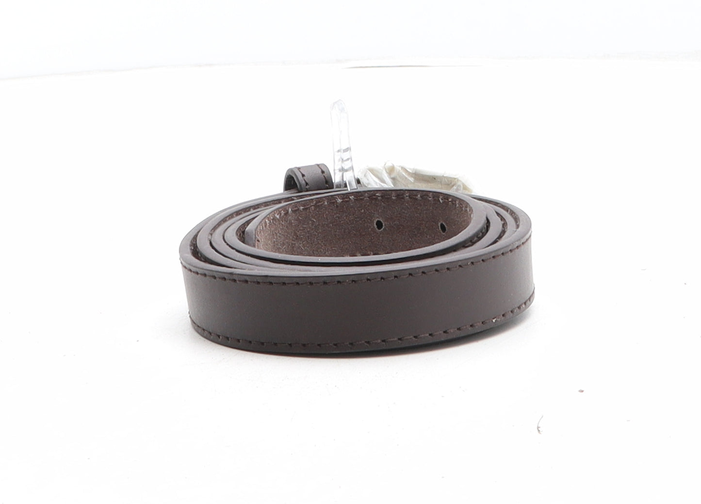 Premier Man Mens Brown Solid Leather Dress Belt Belt Size XS
