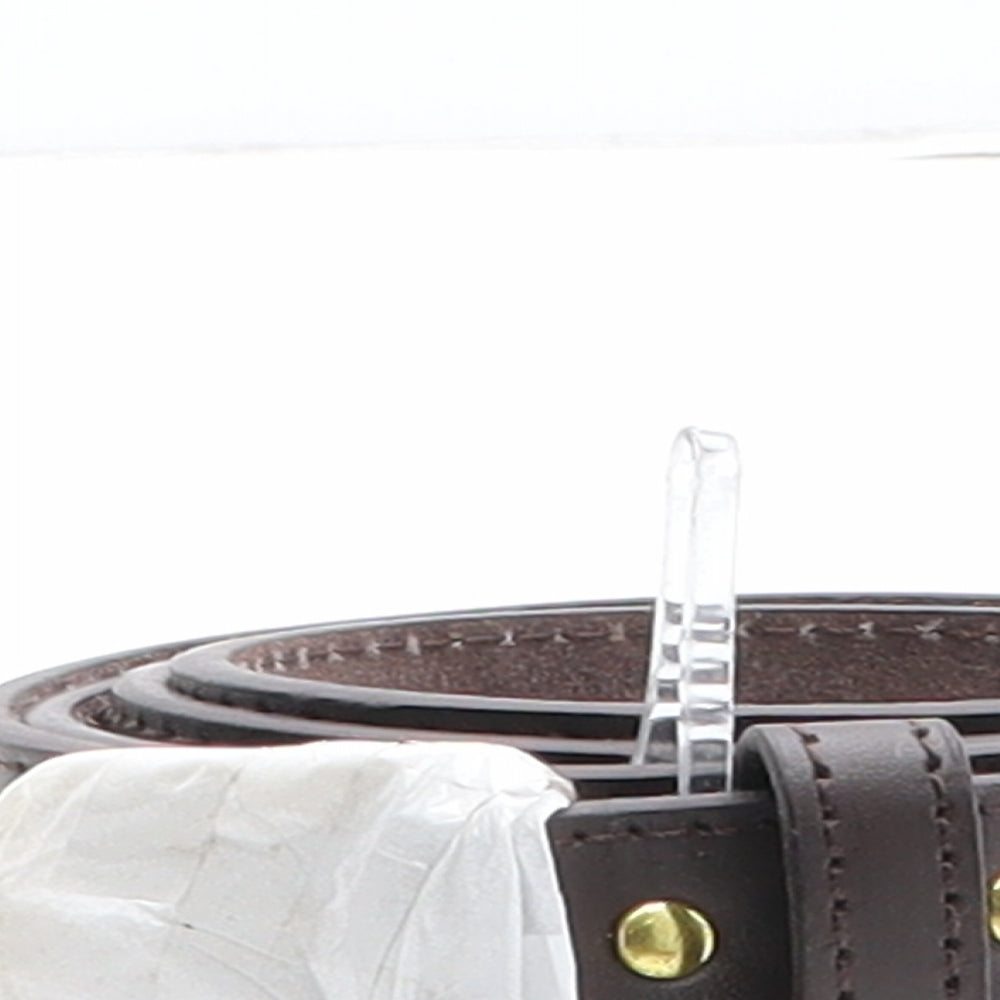 Premier Man Mens Brown Solid Leather Dress Belt Belt Size XS