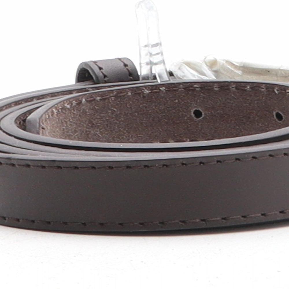 Premier Man Mens Brown Solid Leather Dress Belt Belt Size XS
