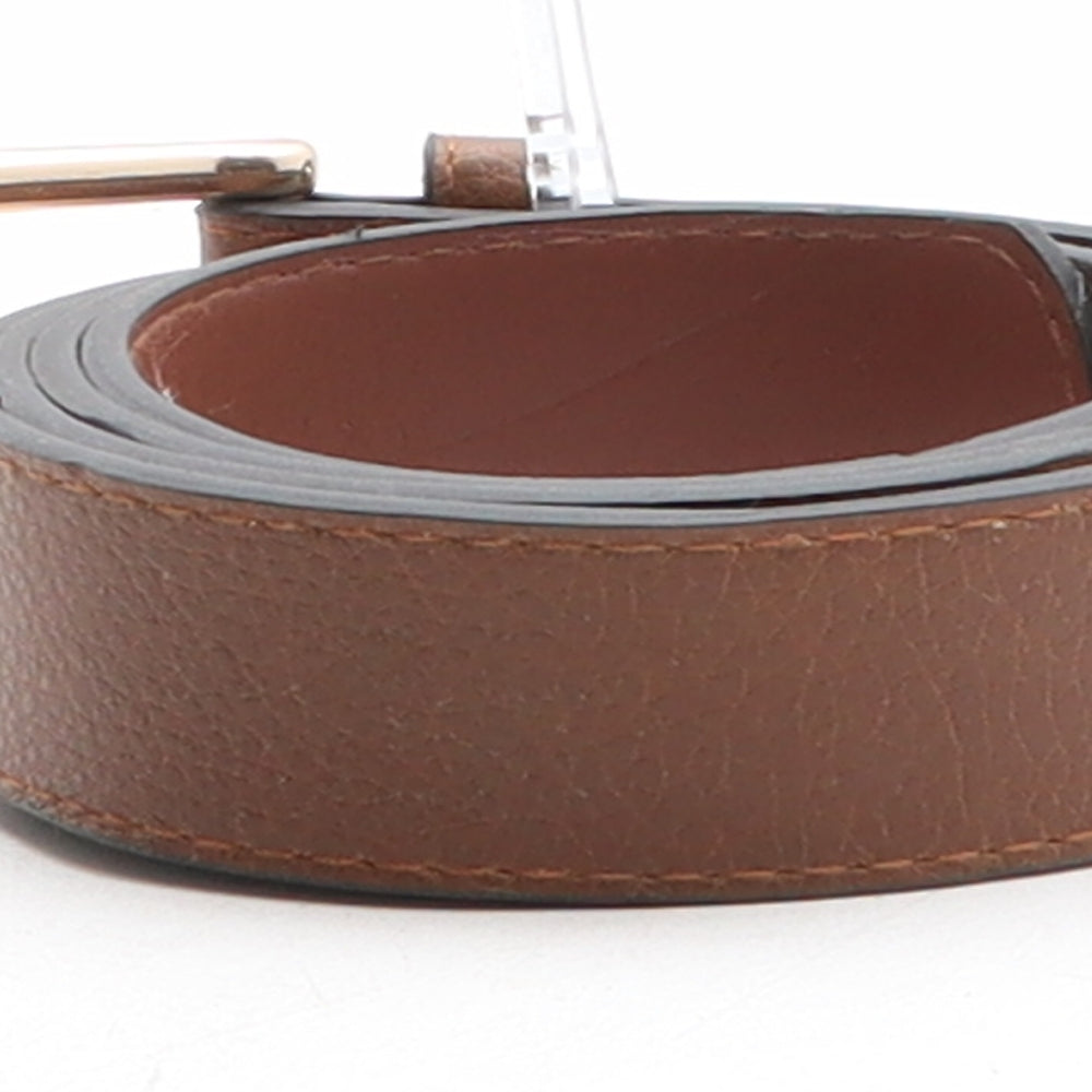 H&M Womens Brown Solid Polyurethane Basic Belt Belt Size M