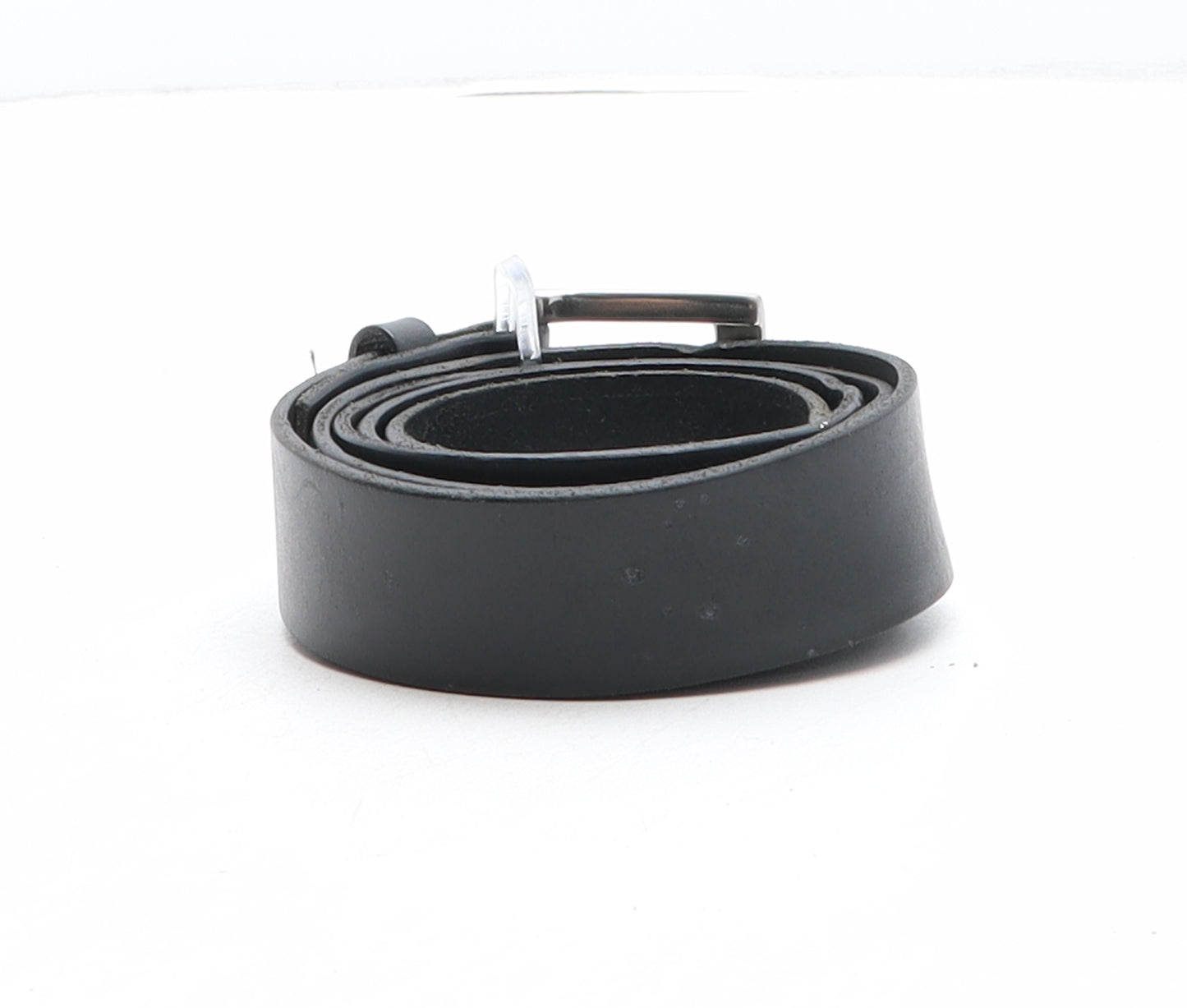 Roys Of Wroxham Mens Black Solid Leather Dress Belt Belt Size 38