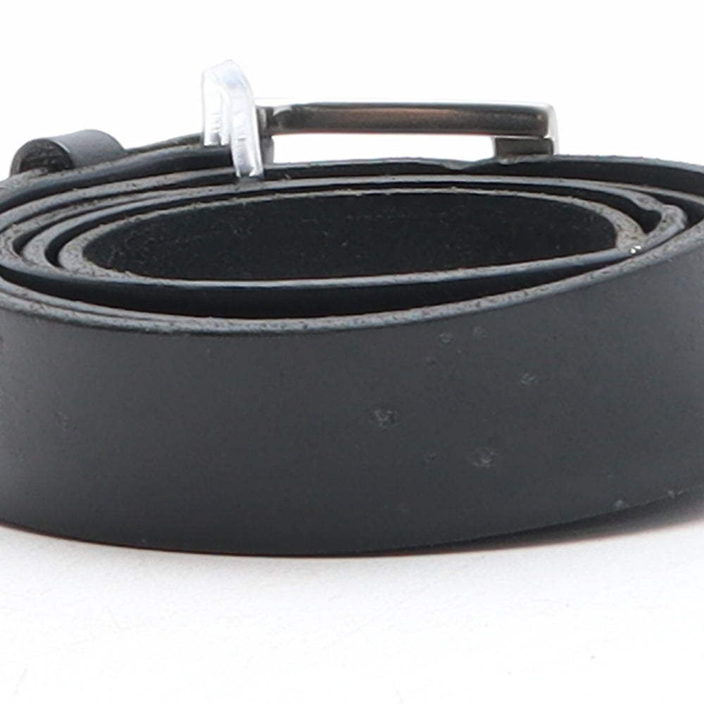 Roys Of Wroxham Mens Black Solid Leather Dress Belt Belt Size 38