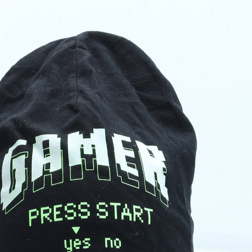 Preworn Boys Black Polyester Beanie One Size - Gamer