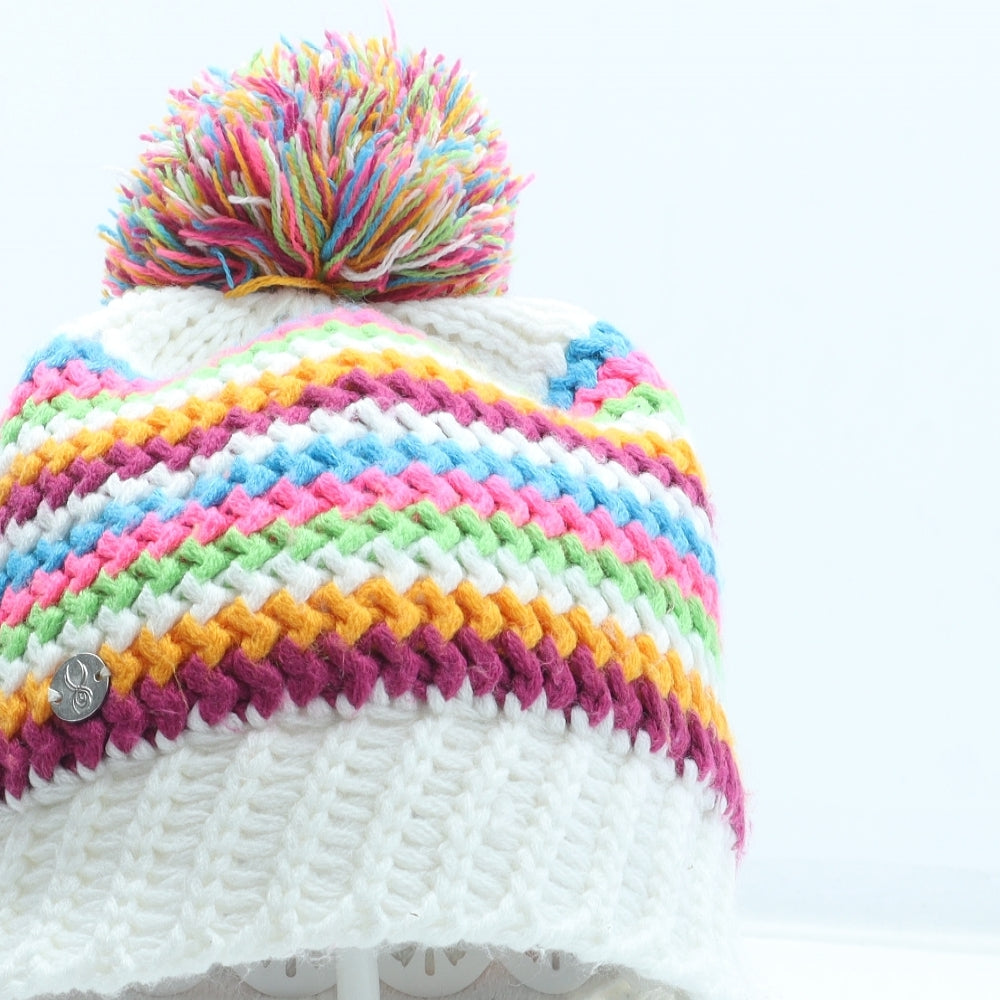 Spyder Womens Multicoloured Striped Acrylic Winter Hat One Size